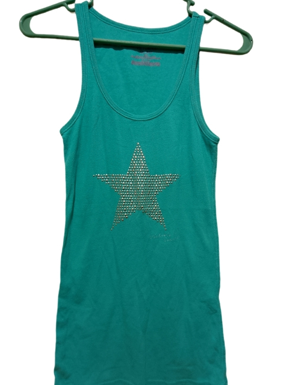 Victoria's Secret Teal Top with Start Design